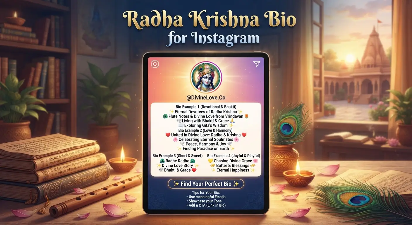 Radha Krishna Bio for Instagram