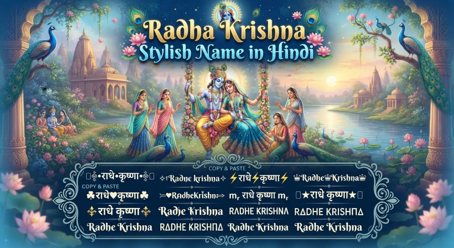 Radha Krishna Stylish Name in Hindi