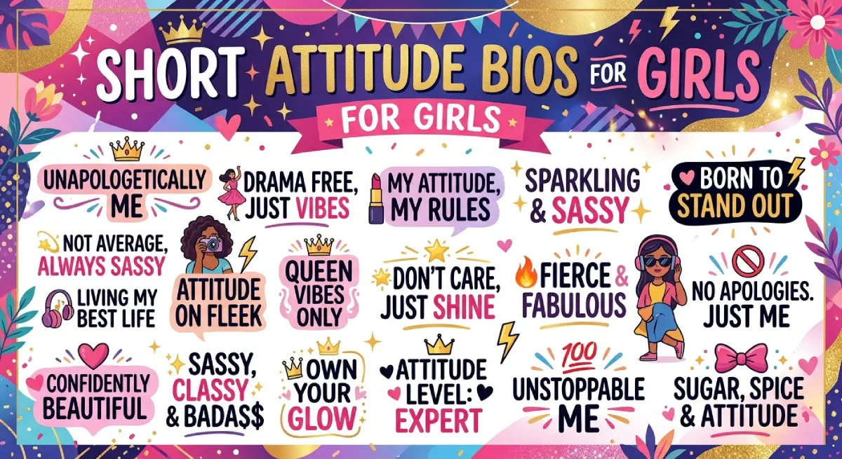 Short Attitude Bios for Girls