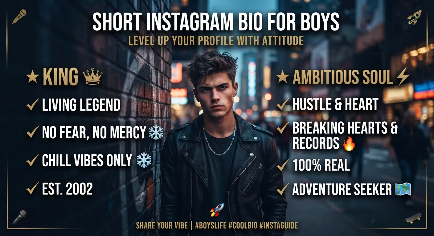 Short Instagram Bio for Boys