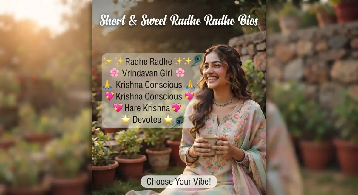 Short and Simple Radhe Radhe Bio Ideas