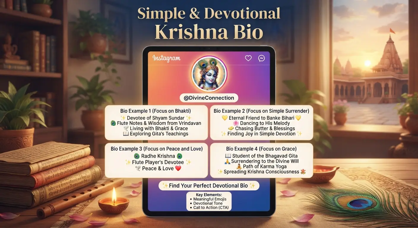 Simple & Devotional Krishna Bio