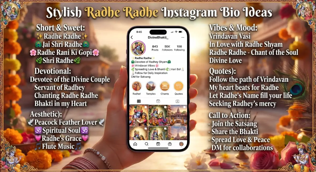 Stylish Radhe Radhe Instagram Bio Ideas