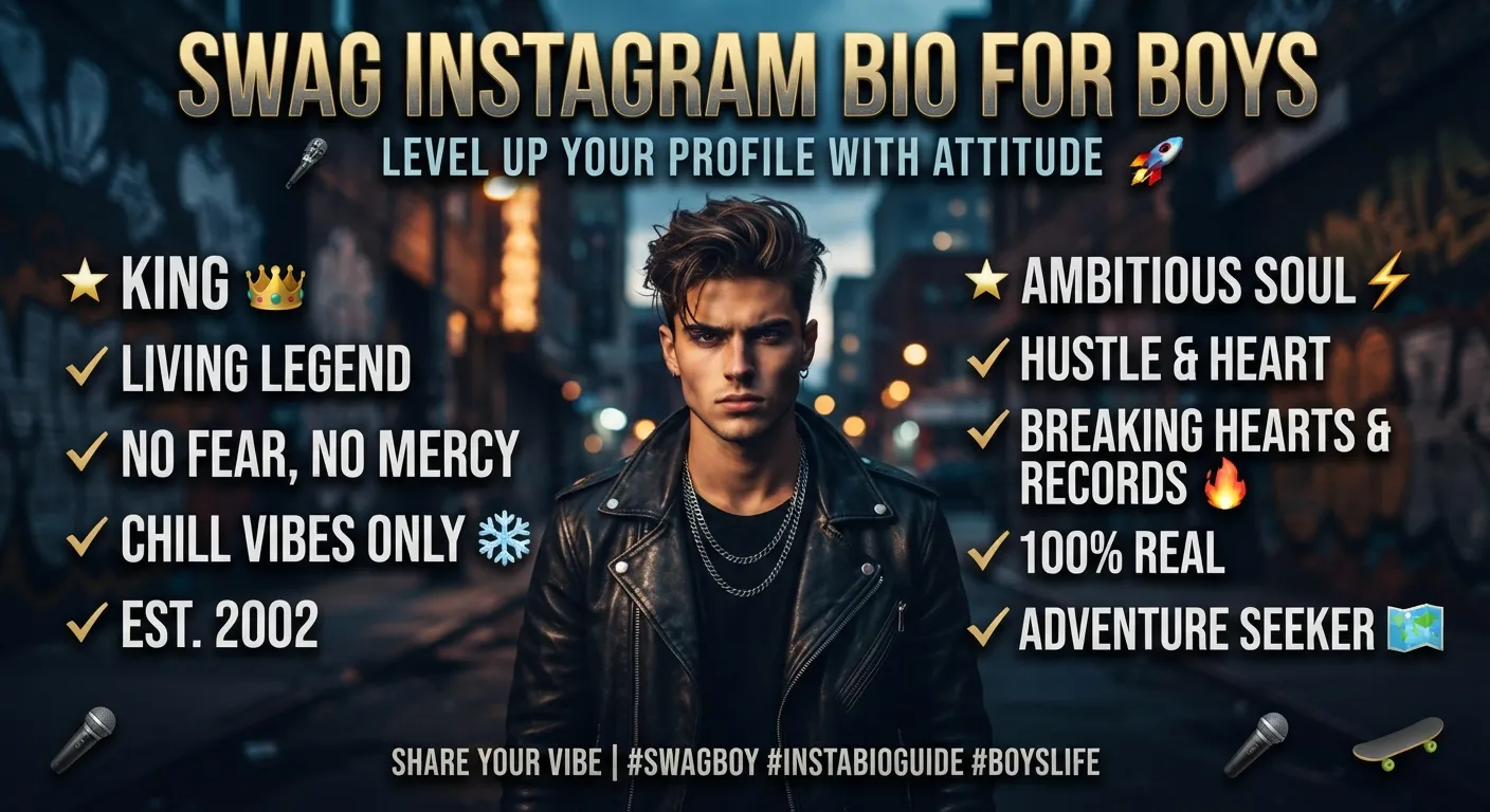 Swag Instagram Bio for Boys