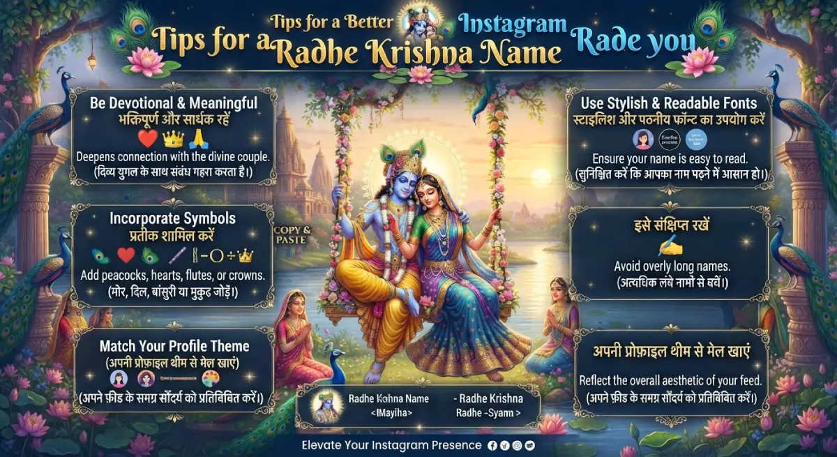 Tips for a Better Instagram Radhe Krishna Name