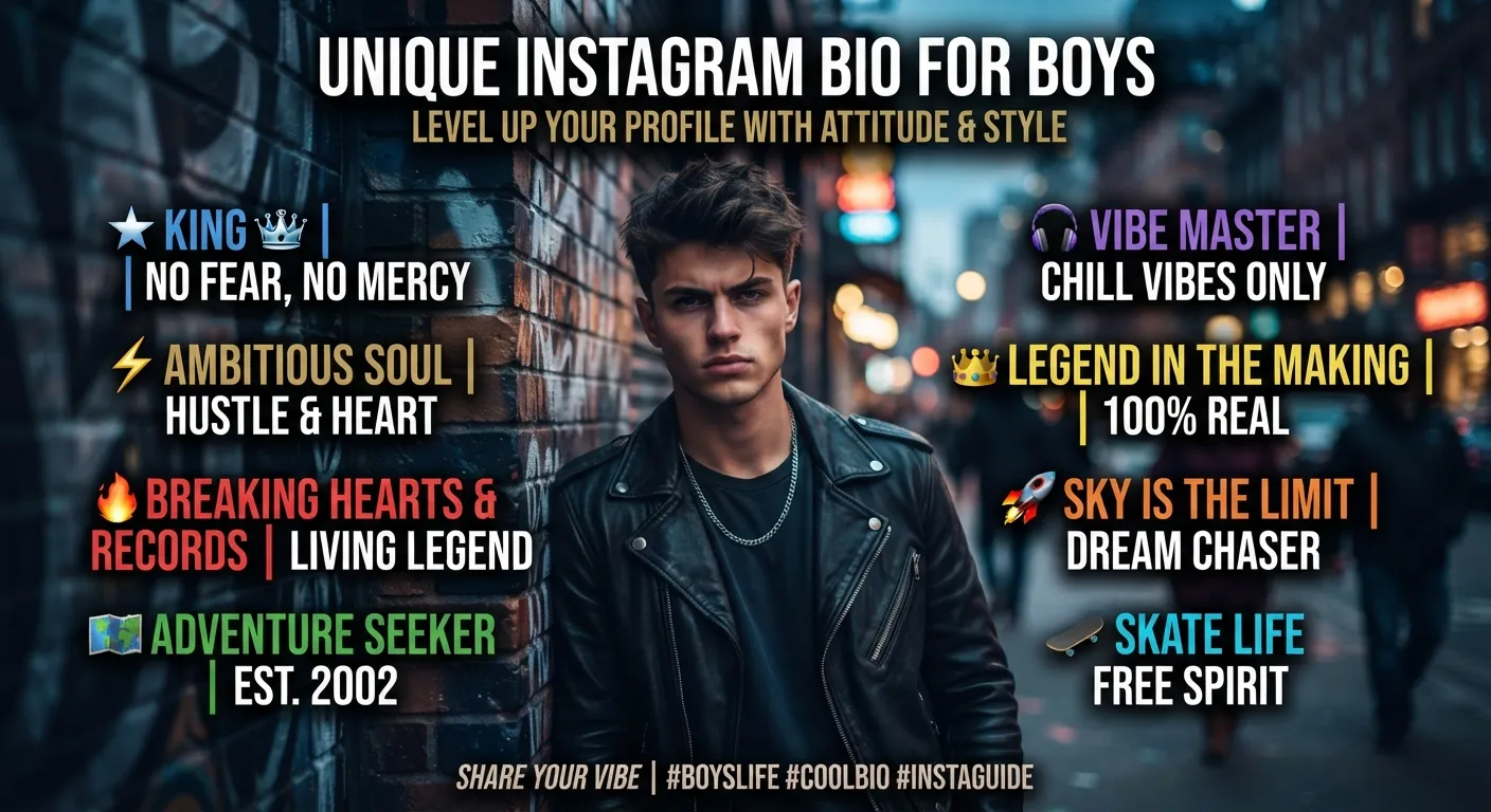 Unique Instagram Bio for Boys