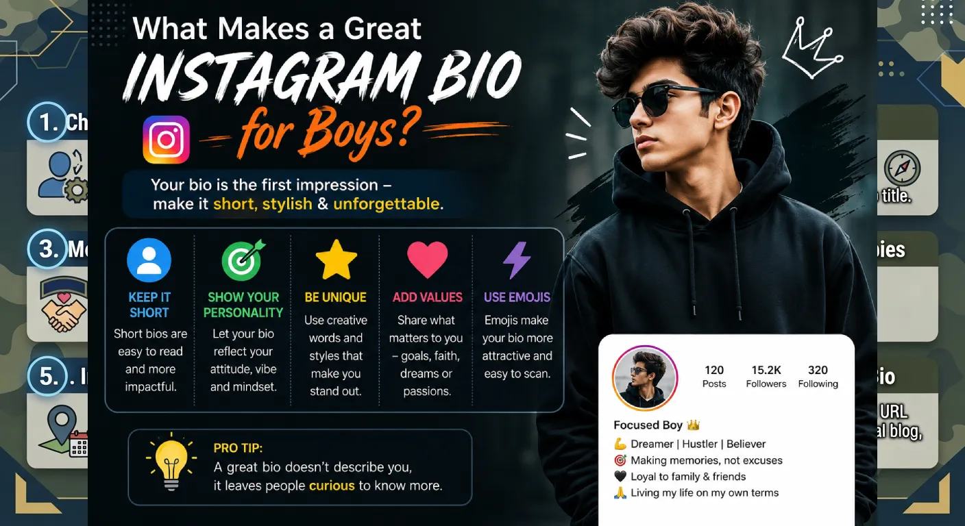 What Makes a Great Instagram Bio for Boys?
