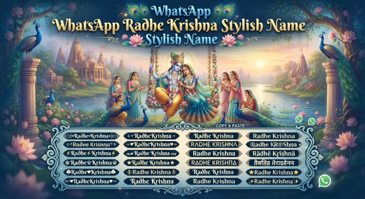 WhatsApp Radhe Krishna Stylish Name