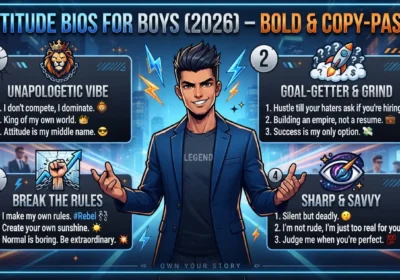 250+ Instagram Attitude Bio for Boys (2026) – Bold & Copy-Paste