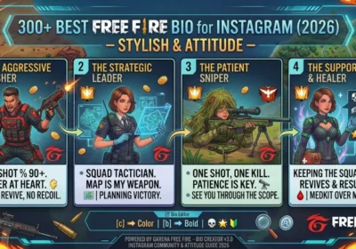 300+ Best Free Fire Bio for Instagram (2026) – Stylish & Attitude