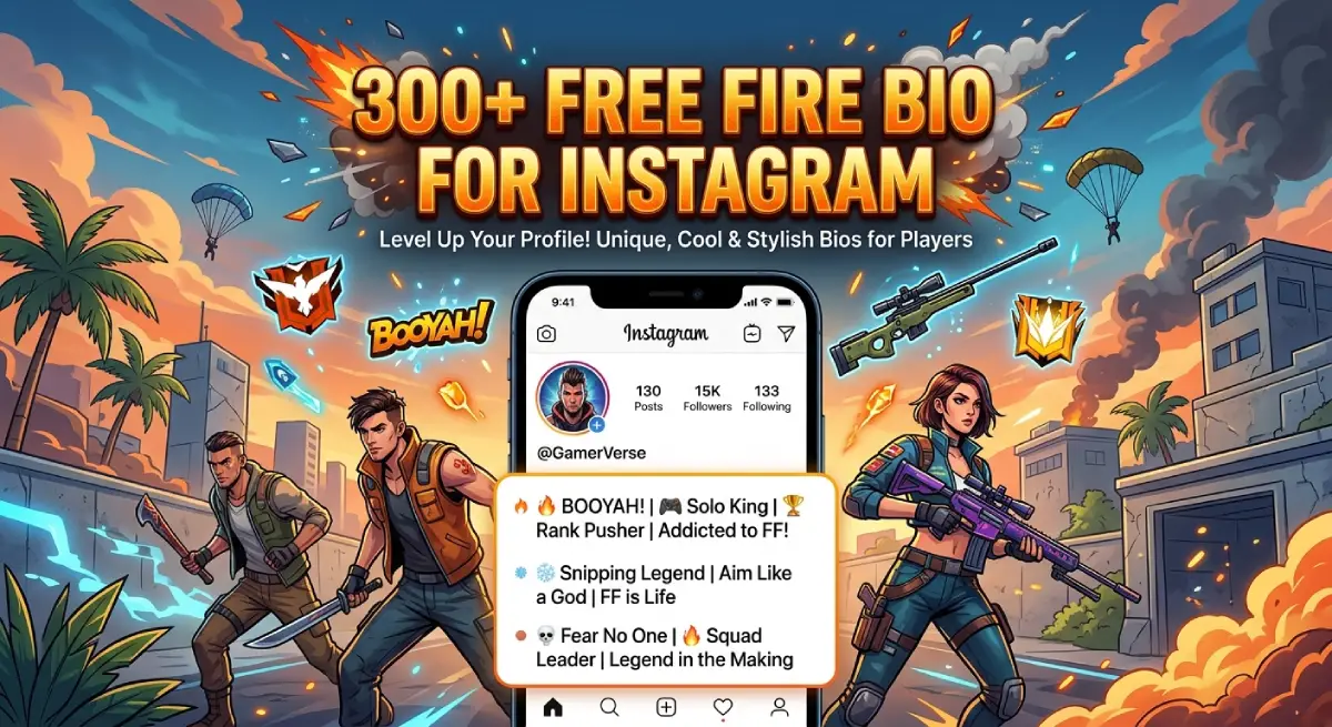 300+ Free Fire Bio for Instagram