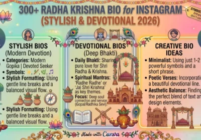 300+ Radha Krishna Bio for Instagram (Stylish & Devotional 2026)