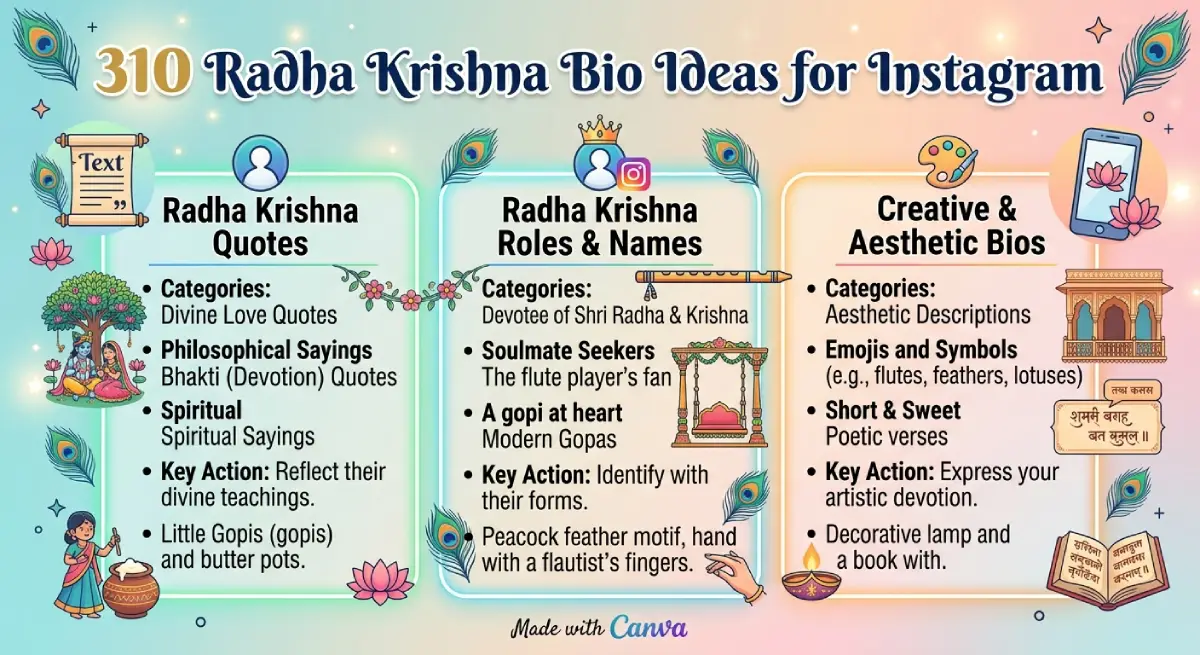 310 Radha Krishna Bio Ideas for Instagram