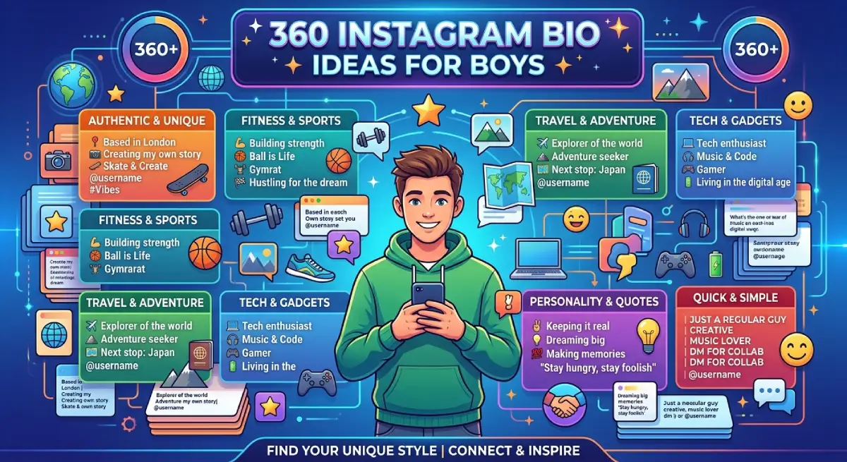 360 Instagram Bio Ideas for Boys