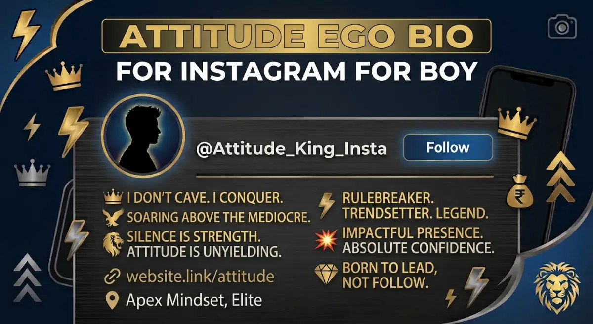 Attitude Ego Bio for Instagram for Boy