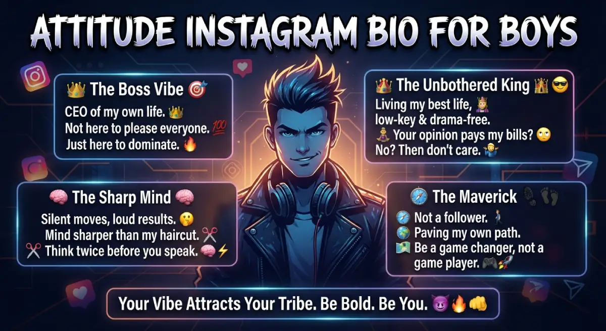 Attitude Instagram Bio for Boys