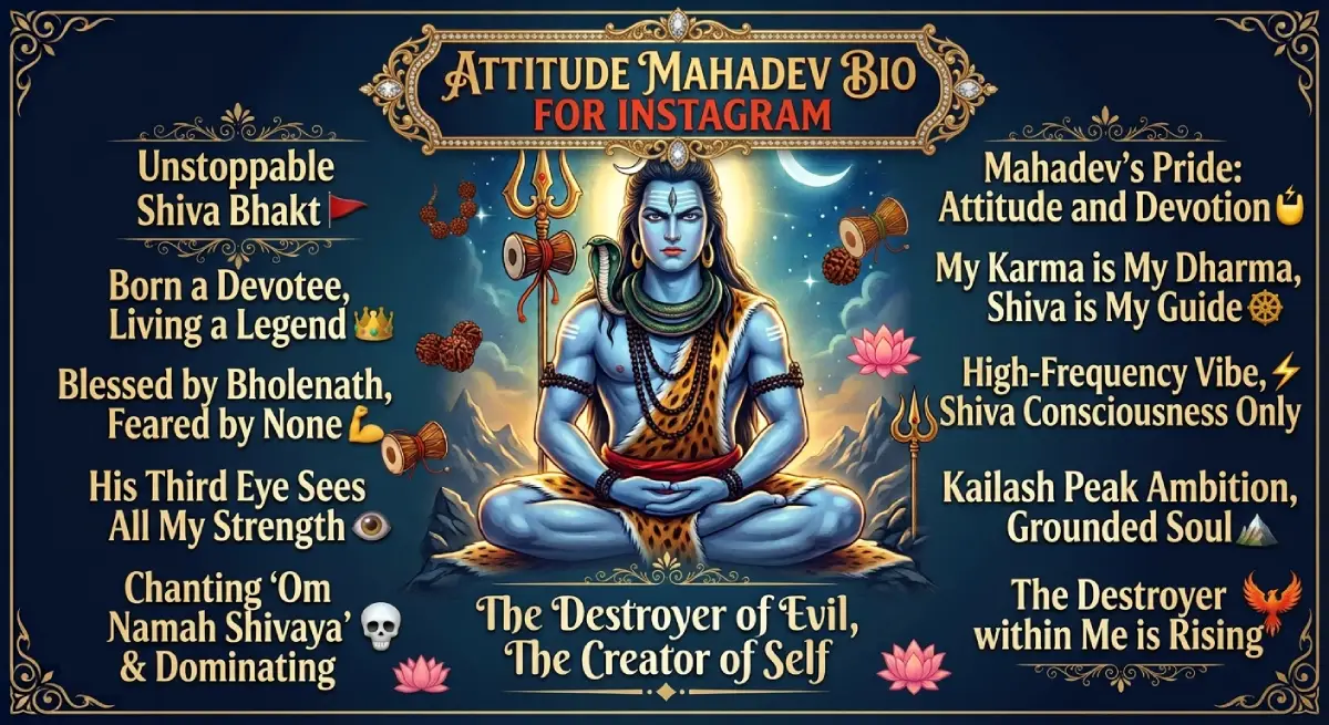 Attitude Mahadev Bio for Instagram