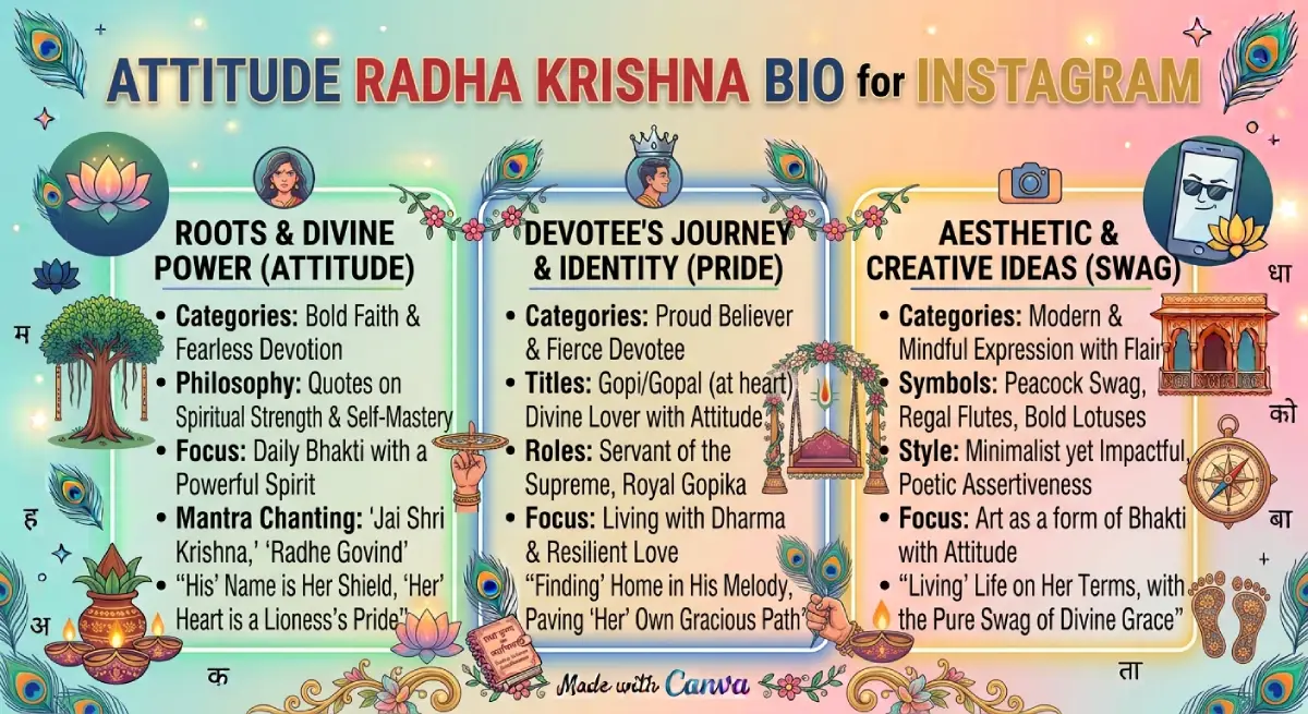 Attitude Radha Krishna Bio for Instagram