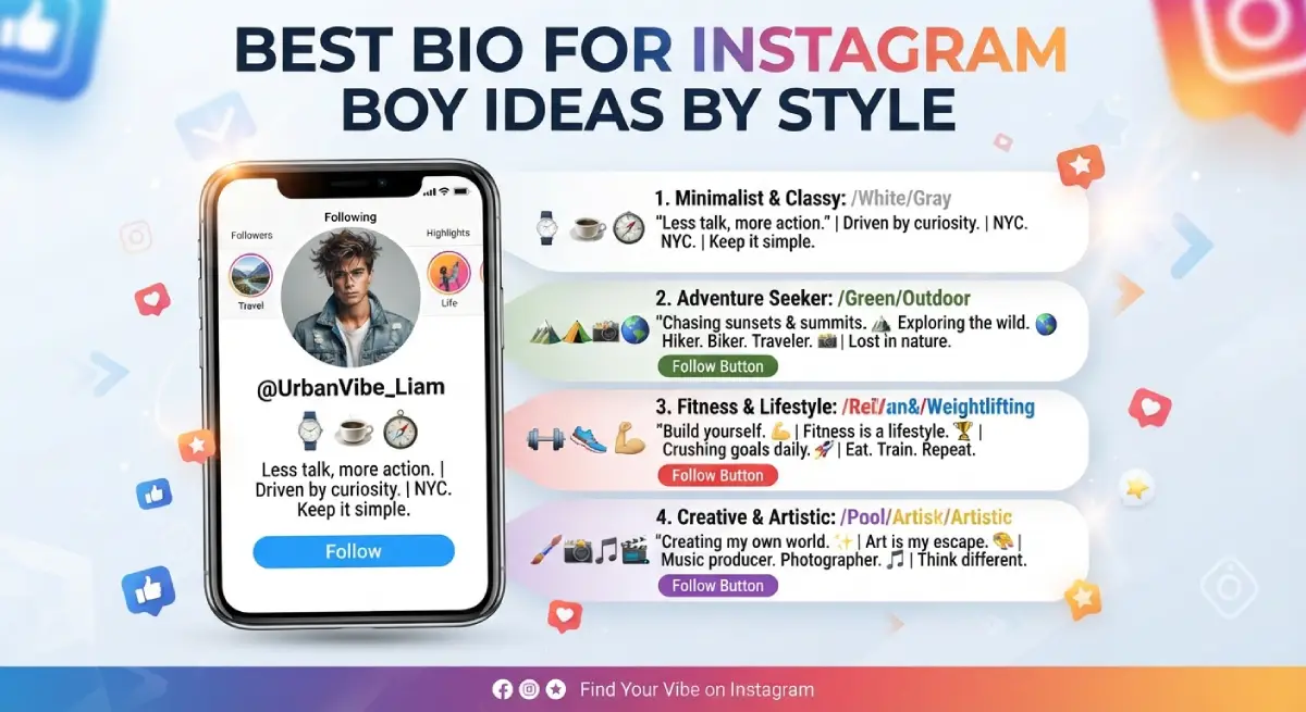 Best Bio for Instagram Boy Ideas by Style