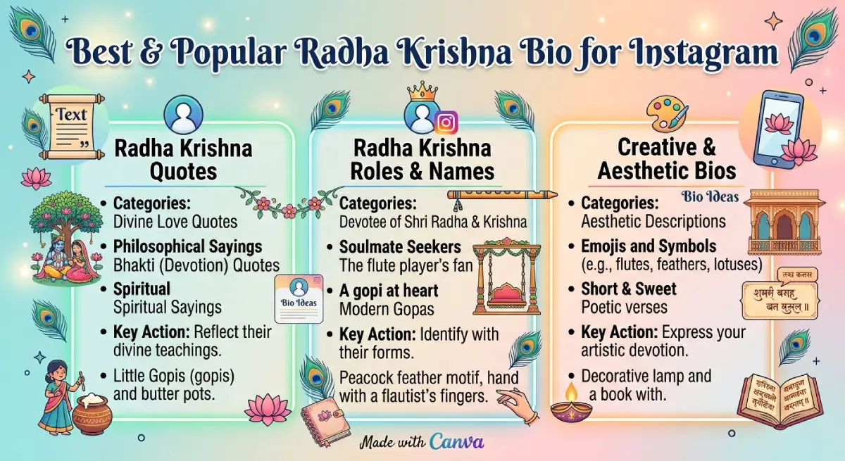 Best & Popular Radha Krishna Bio for Instagram