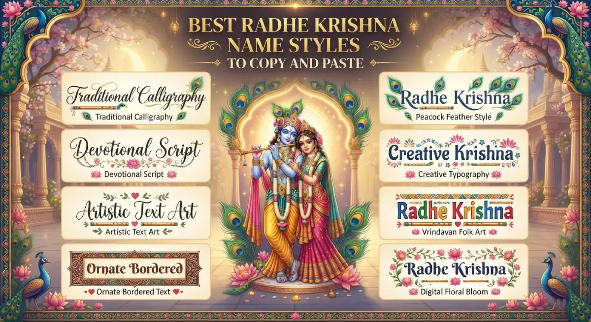 Best Radhe Krishna Name Styles to Copy and Paste