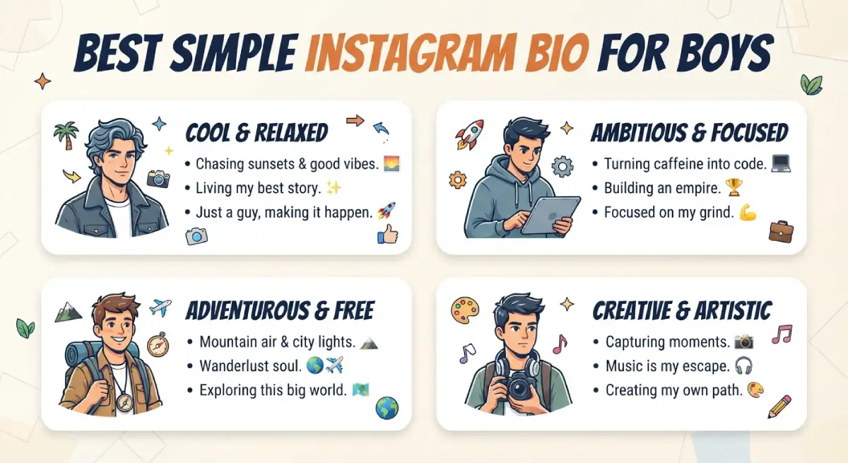 Best Simple Instagram Bio for Boys
