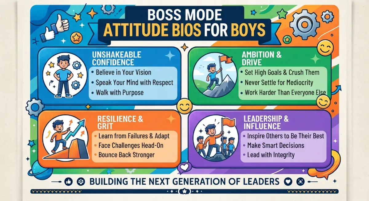 Boss Mode Attitude Bios for Boys