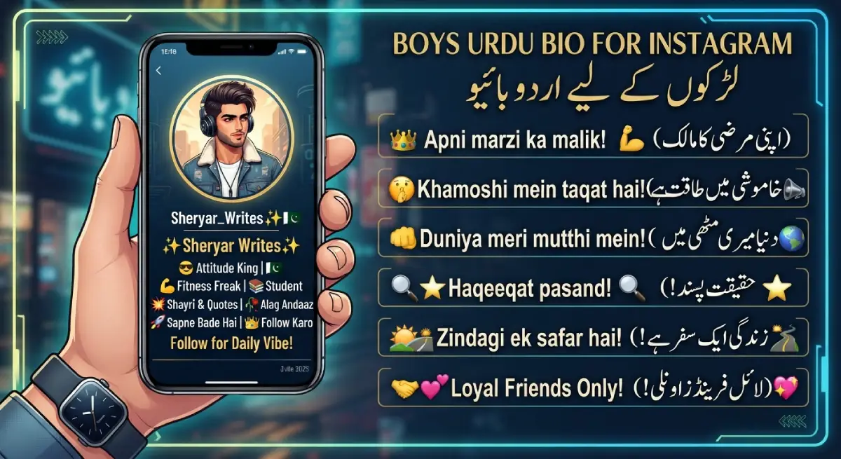 Boys Urdu Bio for Instagram