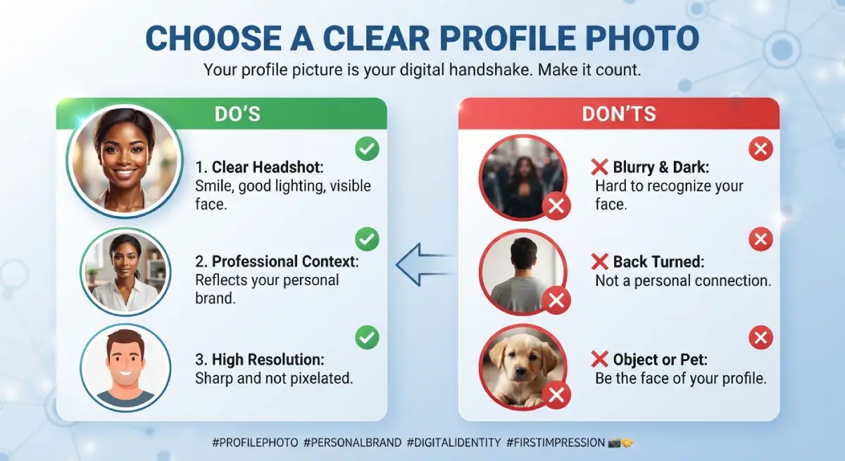Choose a Clear Profile Photo