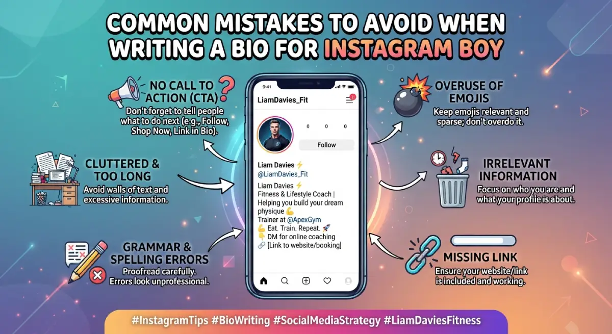 Common Mistakes to Avoid When Writing a Bio for Instagram Boy