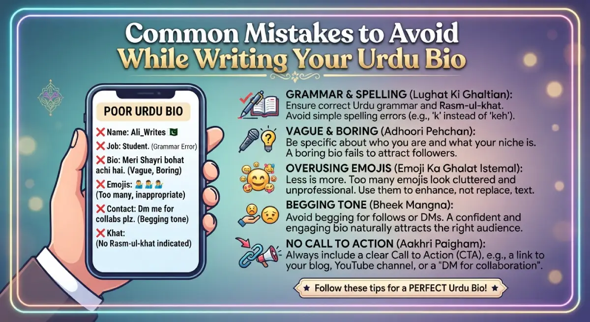 Common Mistakes to Avoid While Writing Your Urdu Bio
