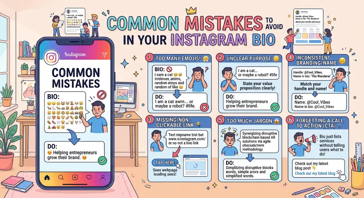 Common Mistakes to Avoid in Your Instagram Bio