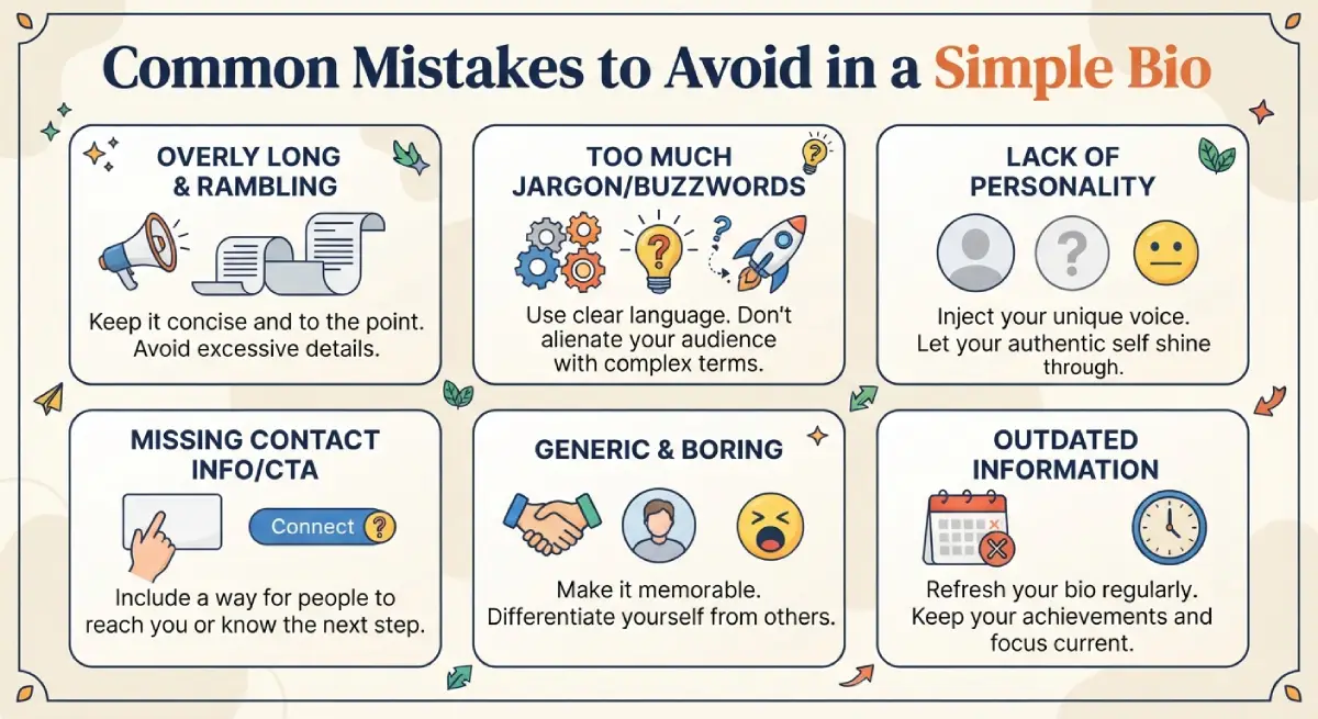 Common Mistakes to Avoid in a Simple Bio