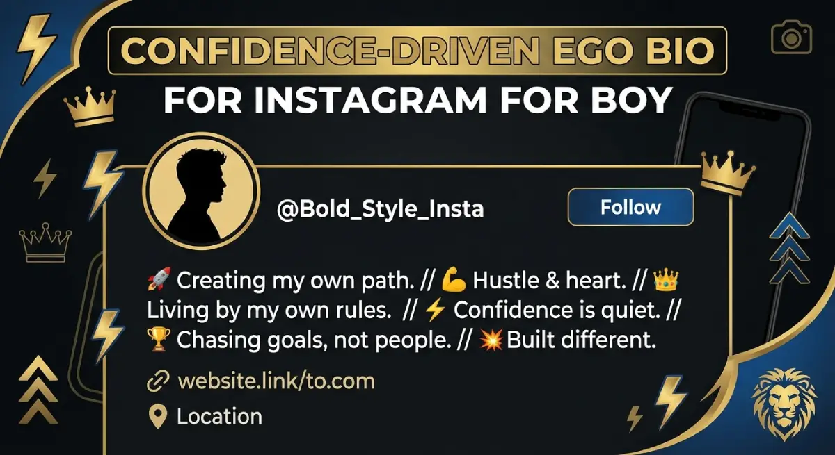 Confidence-Driven Ego Bio for Instagram for Boy