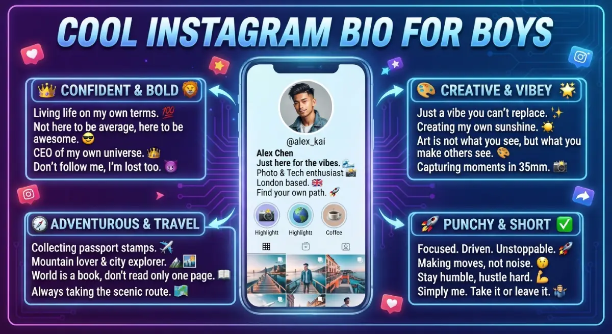Cool Instagram Bio for Boys
