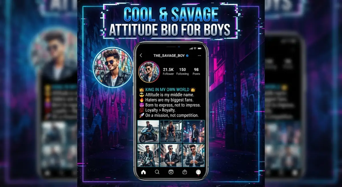 Cool & Savage Attitude Bio for Boys