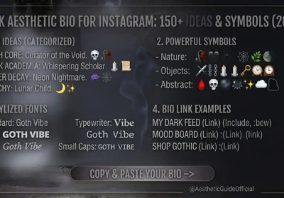 Dark Aesthetic Bio for Instagram: 150+ Ideas & Symbols (2026)