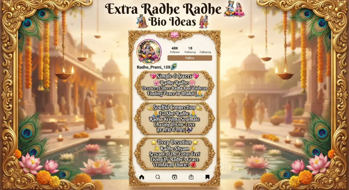 Extra Radhe Radhe Bio Ideas