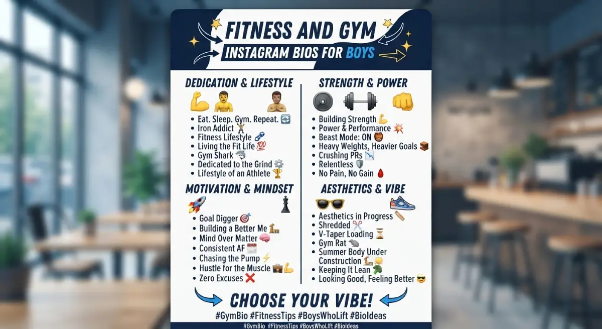 Fitness and Gym Instagram Bios for Boys