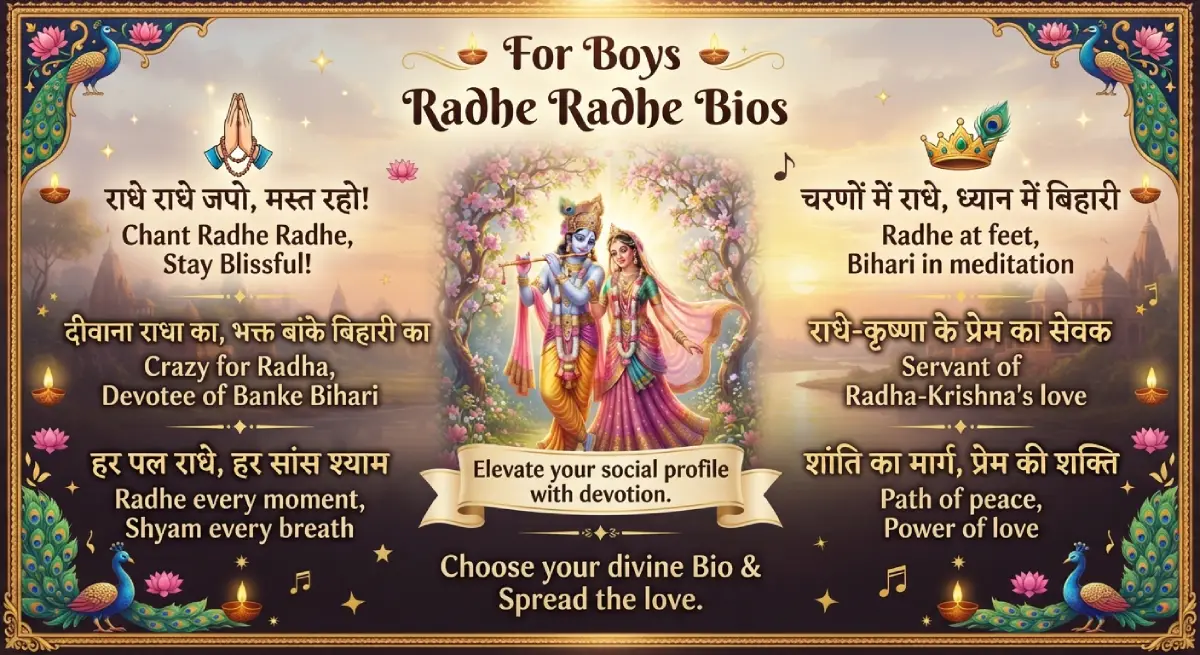 For Boys Radhe Radhe Bios