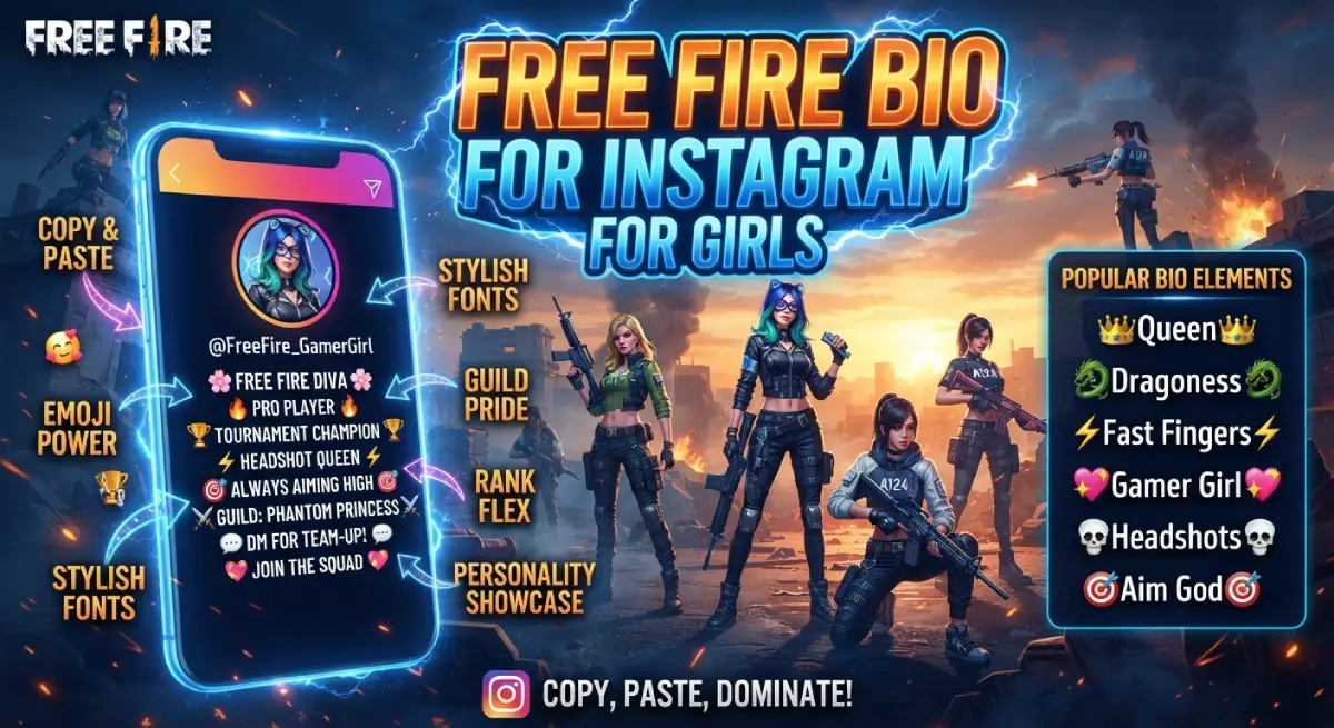 Free Fire Bio for Instagram for Girls
