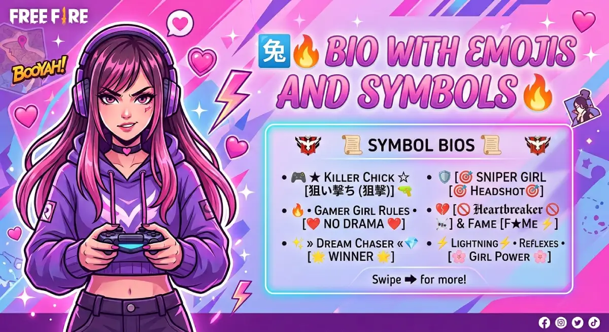 Free Fire Bio with Emojis and Symbols
