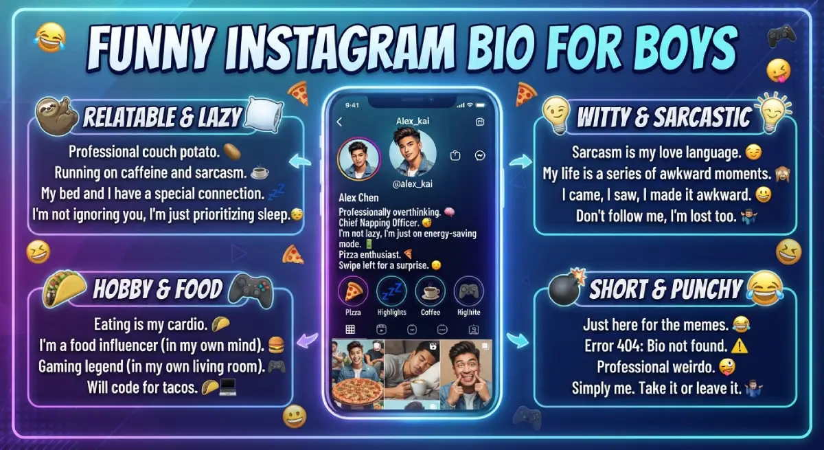 Funny Instagram Bio for Boys