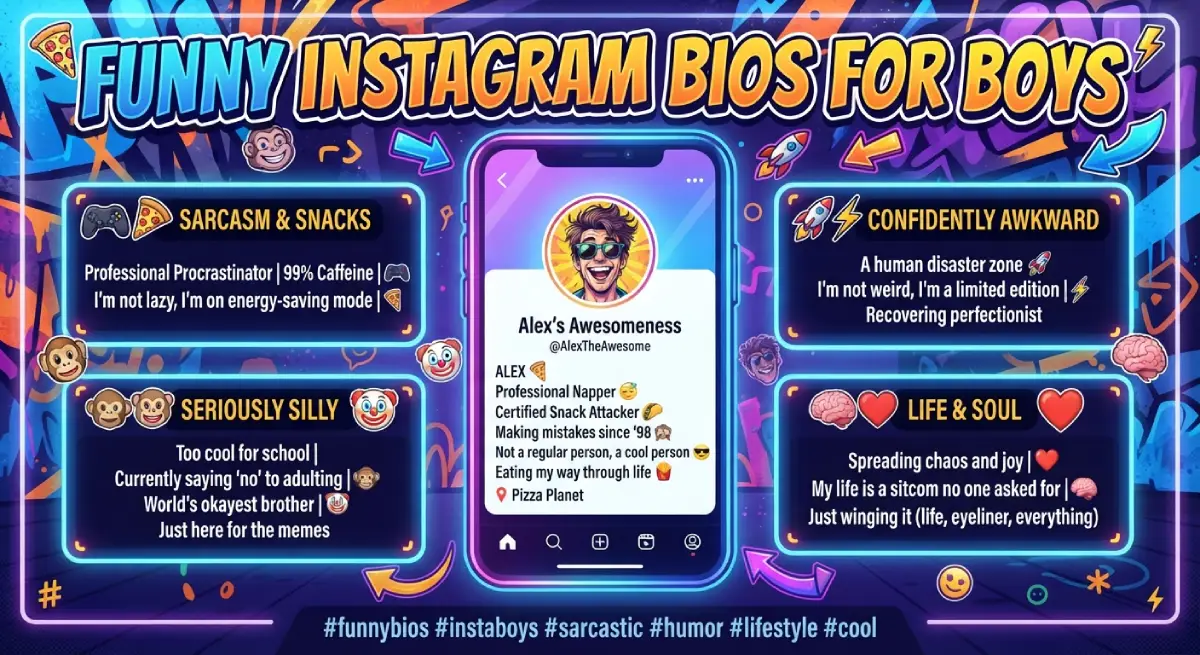 Funny Instagram Bios for Boys