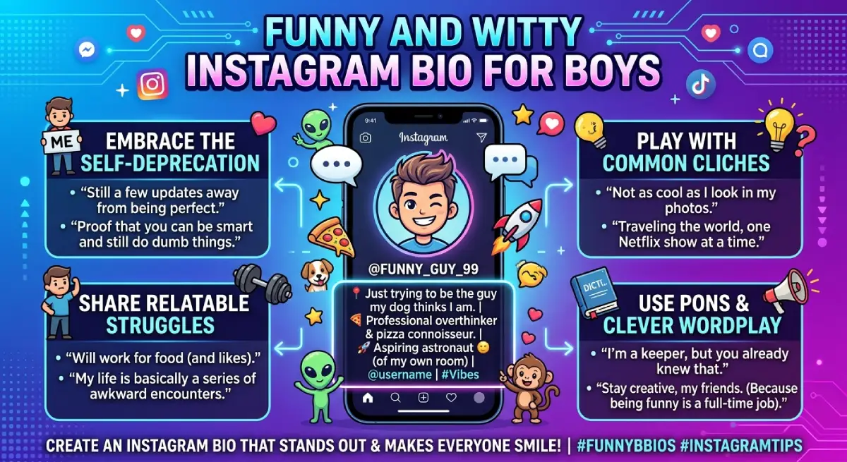 Funny and Witty Instagram Bio for Boys