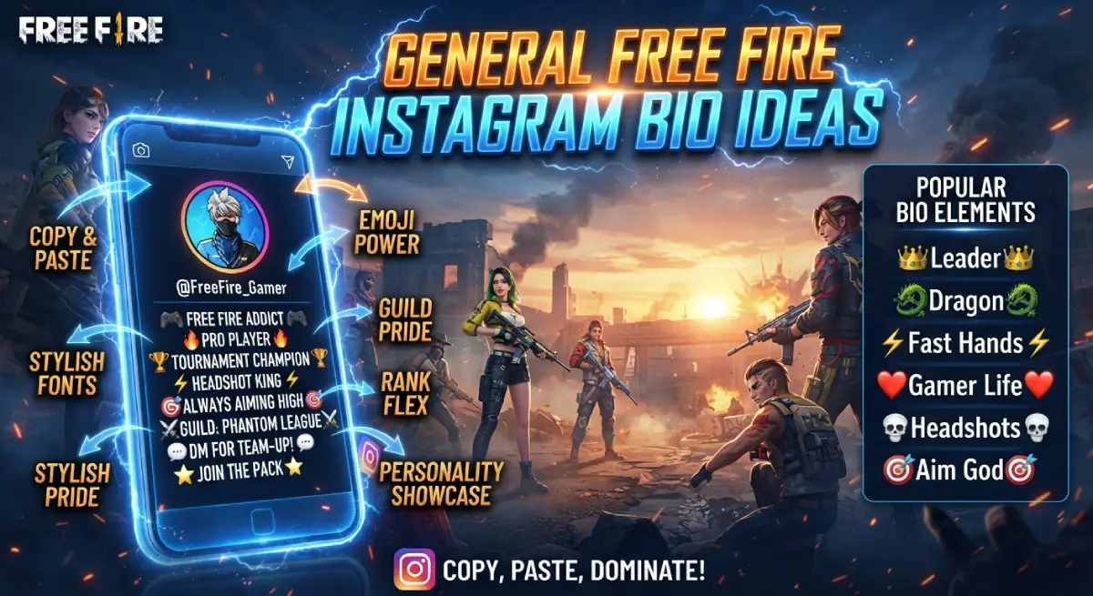 General Free Fire Instagram Bio Ideas