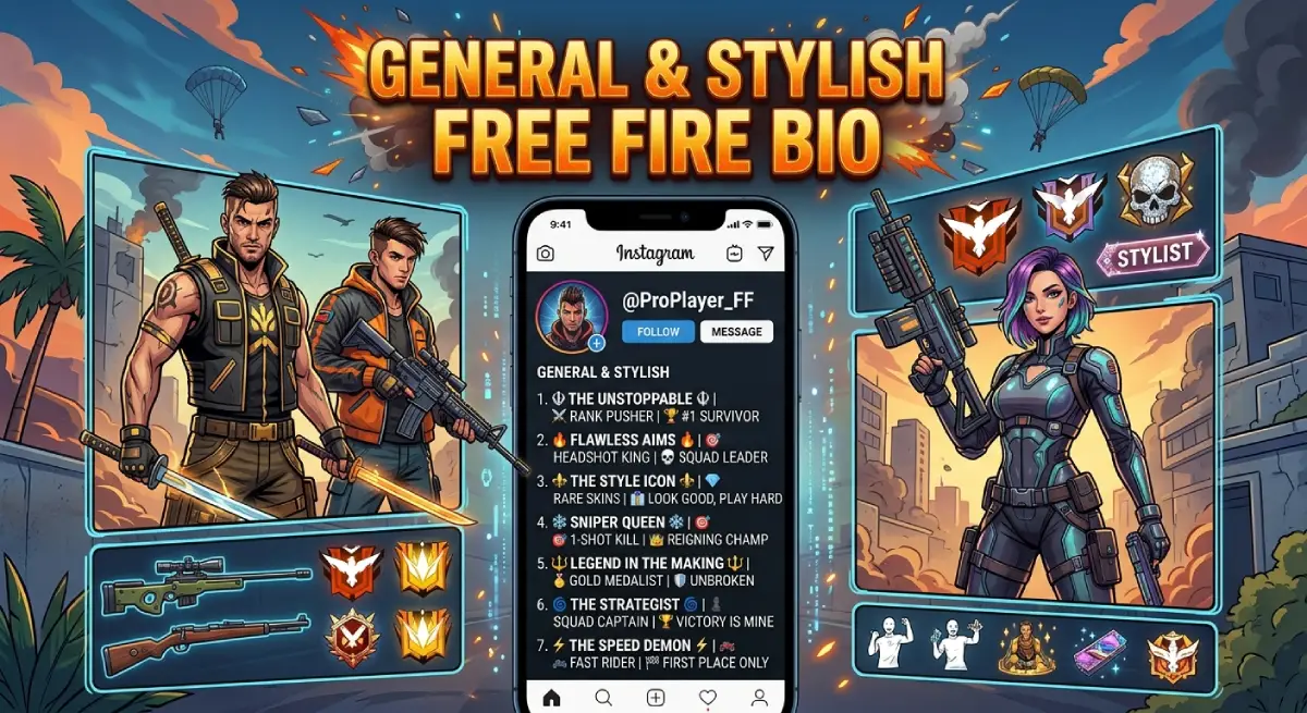 General & Stylish Free Fire Bio
