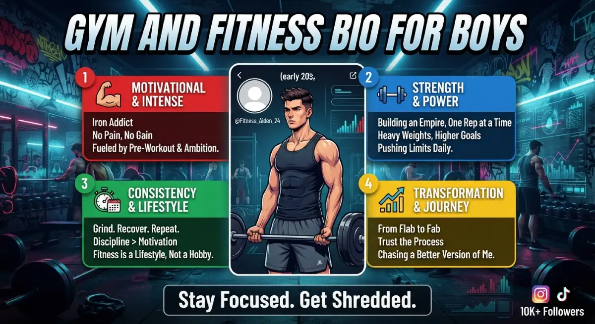 Gym and Fitness Bio for Boys