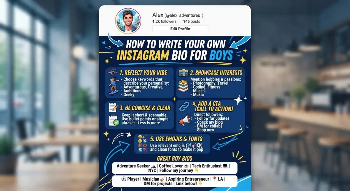 How to Write Your Own Instagram Bio for Boys