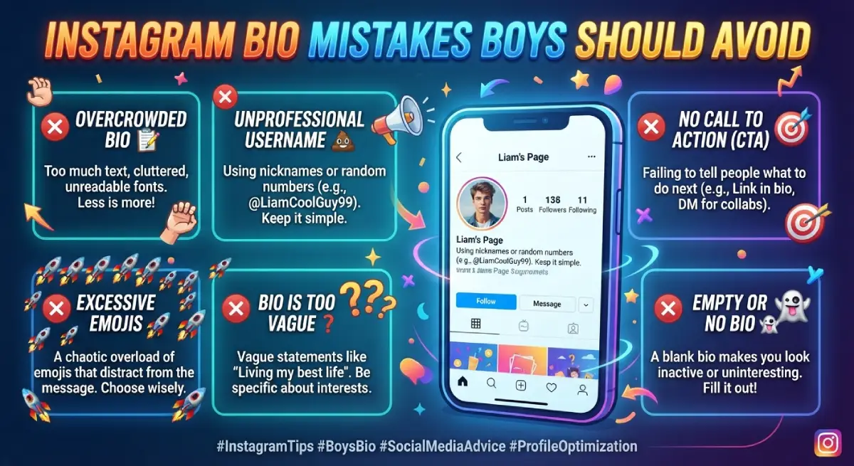 Instagram Bio Mistakes Boys Should Avoid